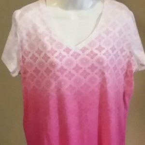 XL 100% cotton v- neck tee